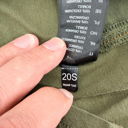 KUHL Wildfibre Polo Shirt Mens Medium Olive Green Organic Cotton Hiking 7242