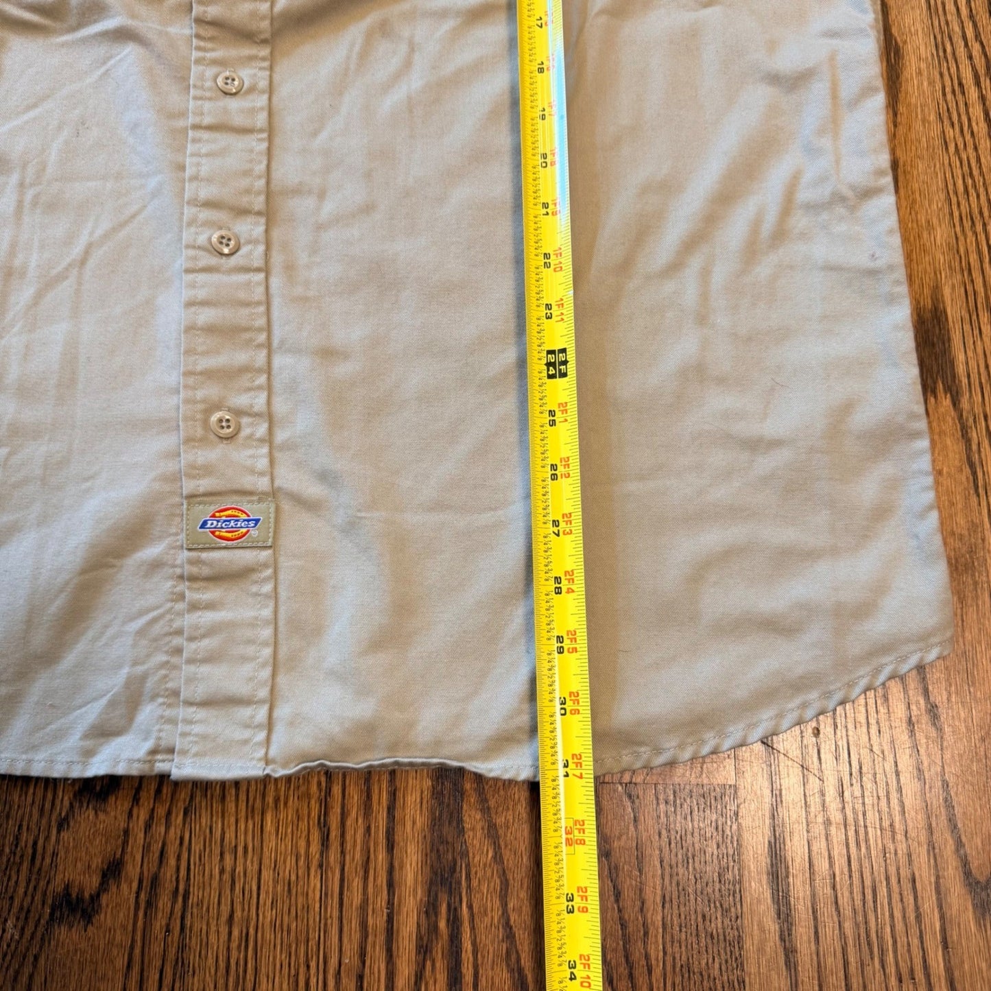 Dickies A Legend In Work Short Sleeve Button Up Work Shirt XL Tan Khaki