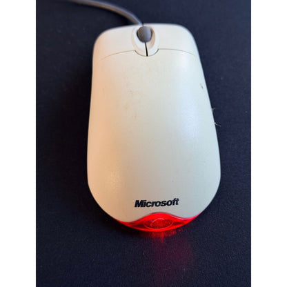 Microsoft Wheel Mouse Optical 1.1A Wired USB Computer Mouse White X08-70400