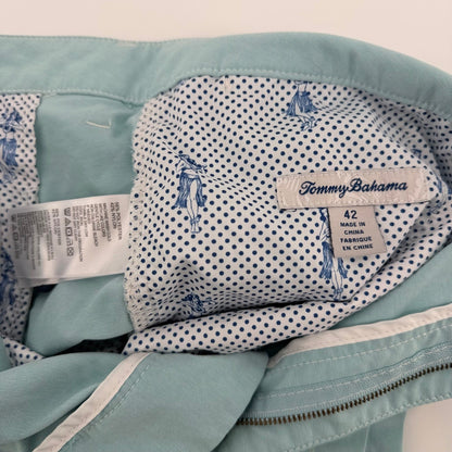 Tommy Bahama Boracay Chino Shorts Aqua Blue Tropical Summer 42 Mens