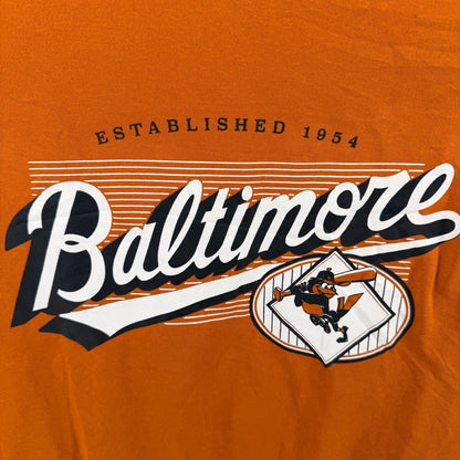 BDA Sports Baltimore Orioles Graphic Sweatshirt Lightweight Pullover M Orange