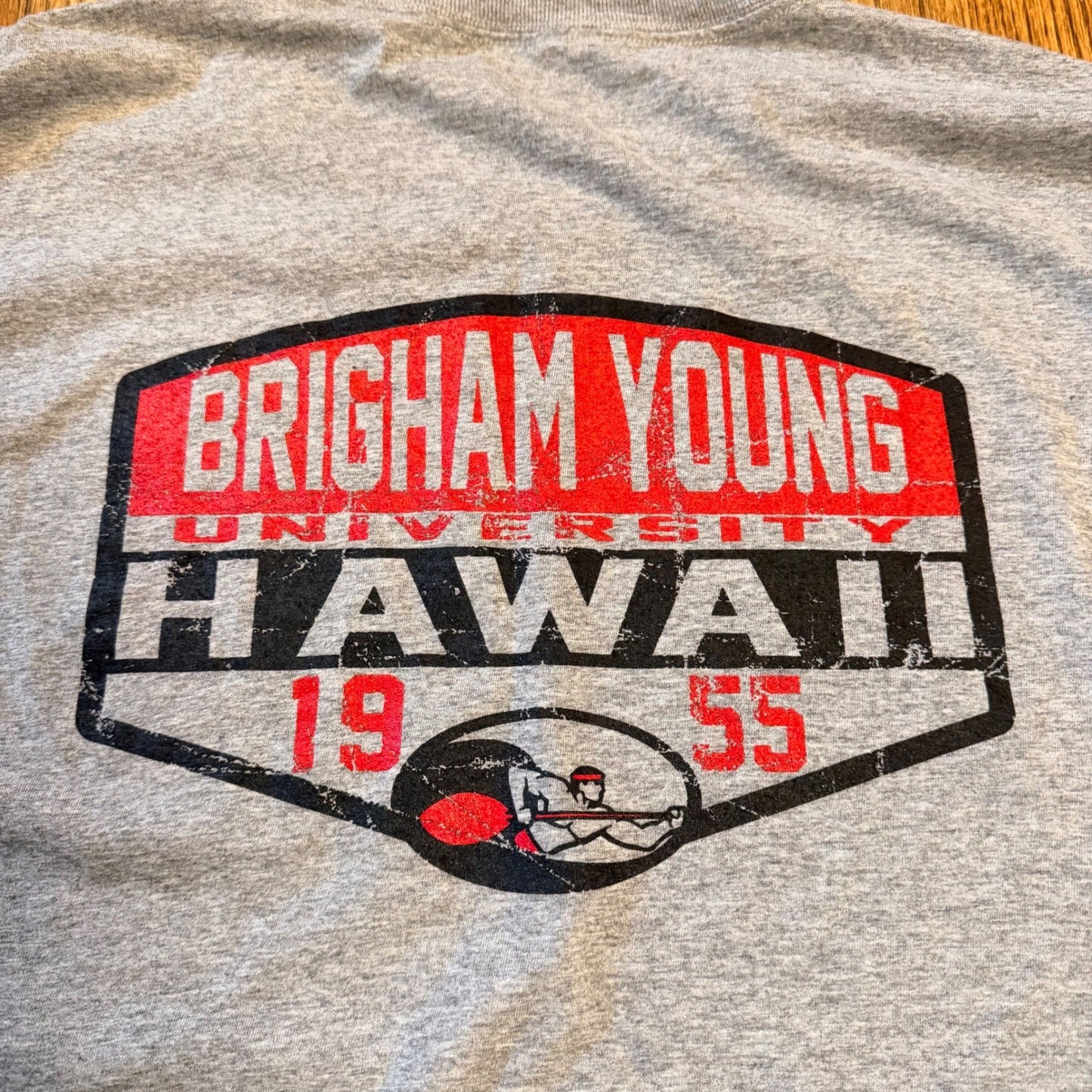 Russell Athletic BYUH Seasiders Long Sleeve T-Shirt XL Gray BYU Hawaii