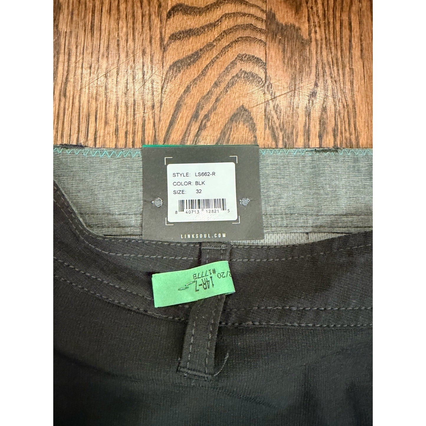 Linksoul LS662-R Boardwalker Pants Mens 32 Stretch Performance Golf Grey