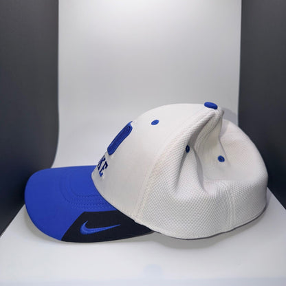 Nike Duke Blue Devils Legacy91 Dri-FIT Hat Fitted Mesh Cap White Blue OSFM