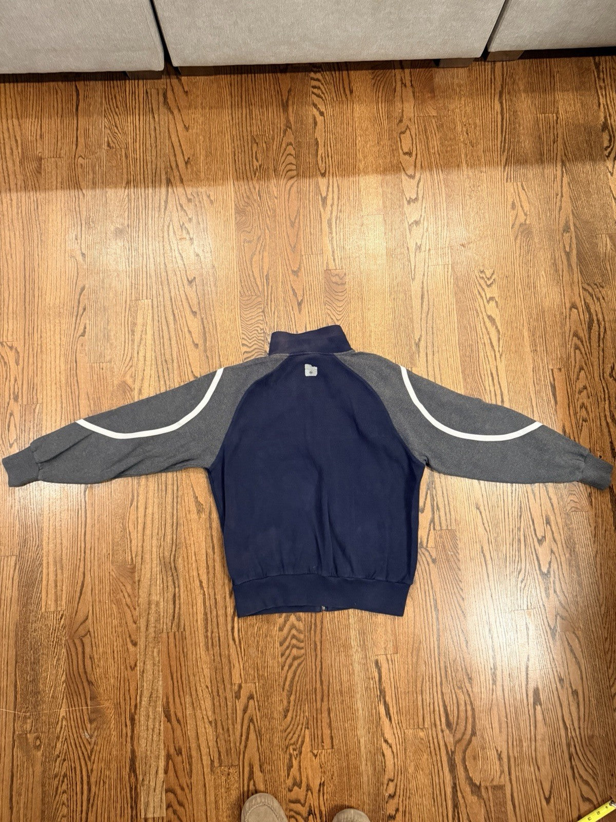 Nautica Competition Full Zip Jacket Navy Gray Size M