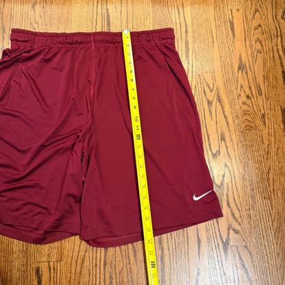Nike Dri-FIT Athletic Basketball Shorts 728233-669 XXL Maroon Burgundy Men's