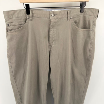 Peter Millar Crown 5-Pocket Pants Straight Leg Chino Golf Trousers 38 Grey Prep