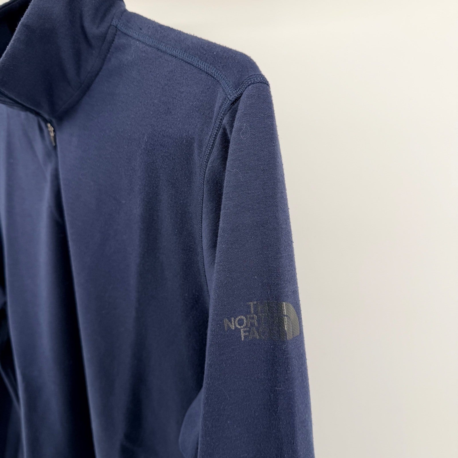 The North Face Quarter Zip Pullover Navy Blue Athletic Performance XL Mens