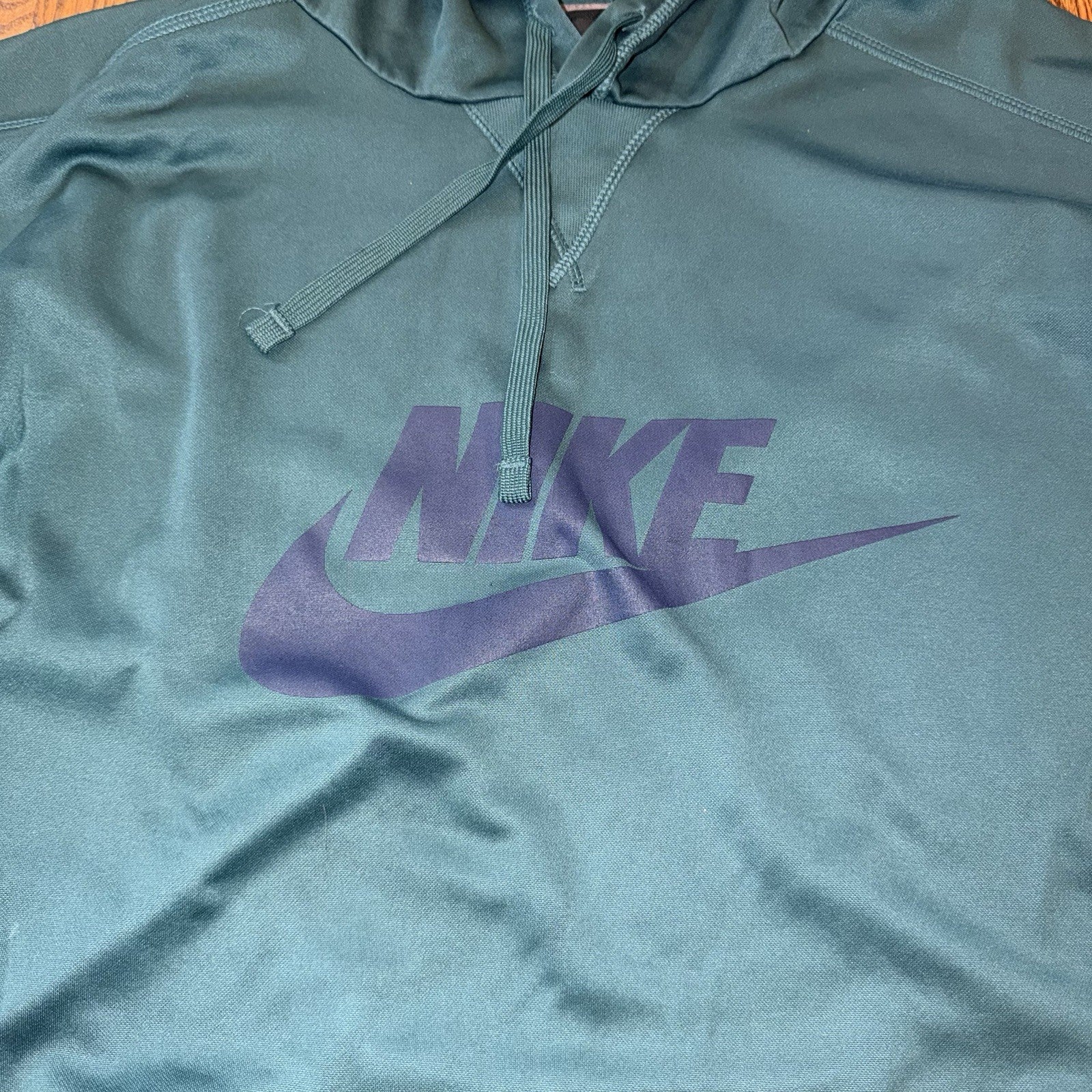 Nike Center Swoosh Teal Pullover Sweatshirt Lightweight Men's Size XXL
