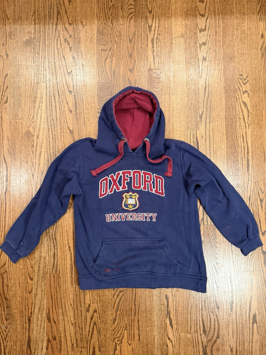 Navy and burgundy Vintage Oxford University hoodie size L good condition