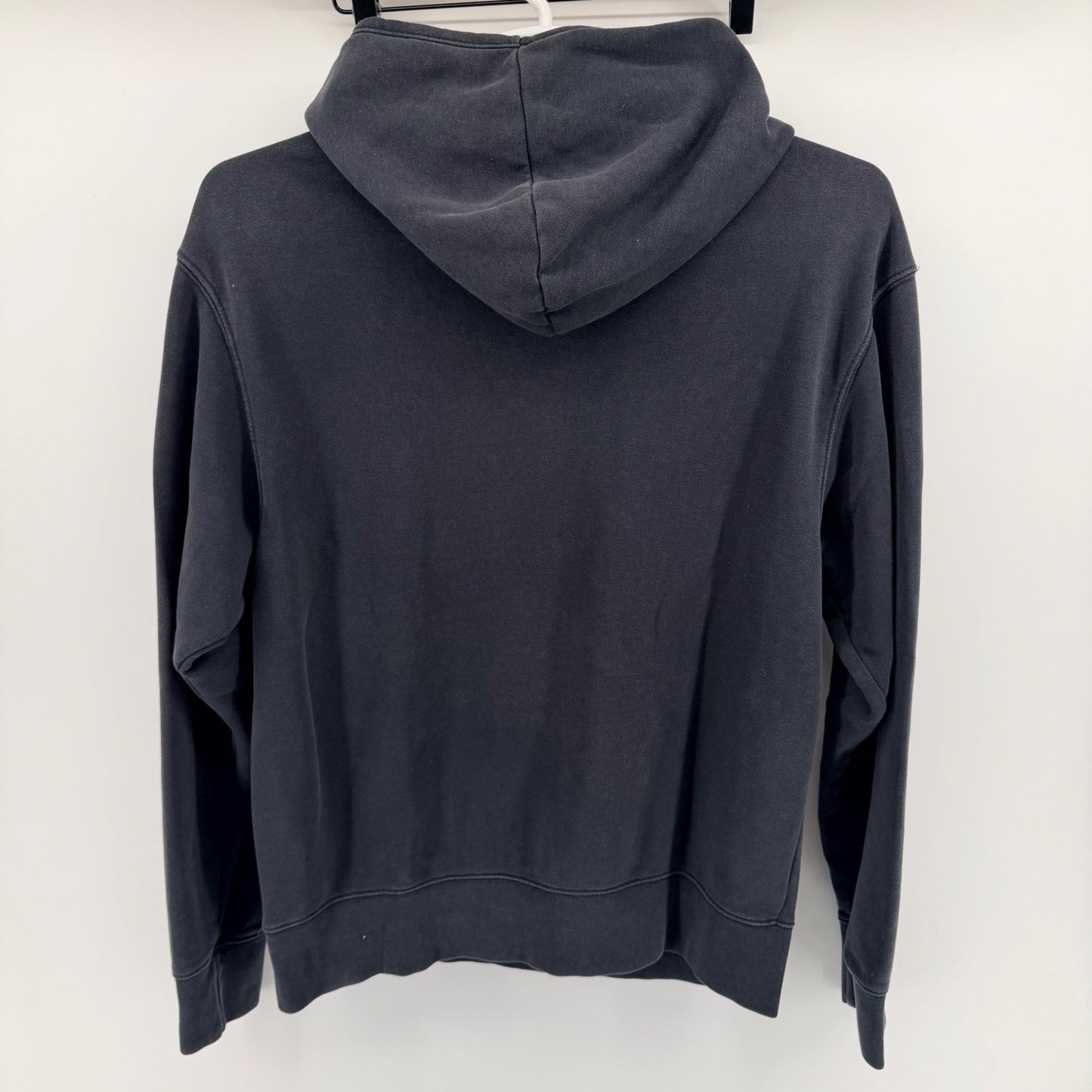 Jordan Flight Fleece Pullover Hoodie Embroidered Logo Faded Black Mens Size M