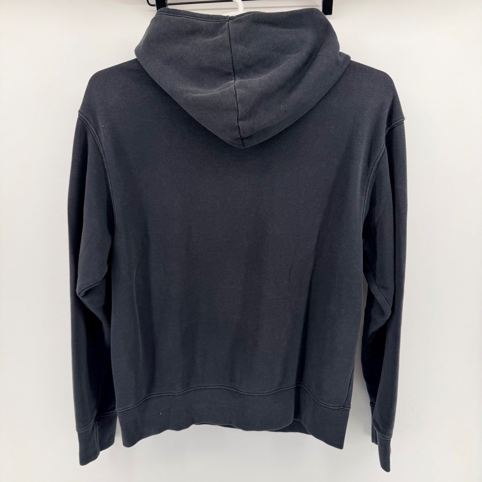 Jordan Flight Fleece Pullover Hoodie Embroidered Logo Faded Black Mens Size M