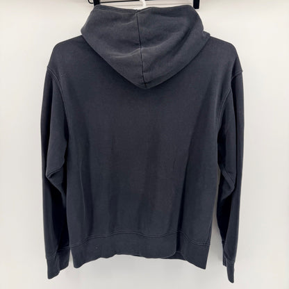Jordan Flight Fleece Pullover Hoodie Embroidered Logo Faded Black Mens Size M