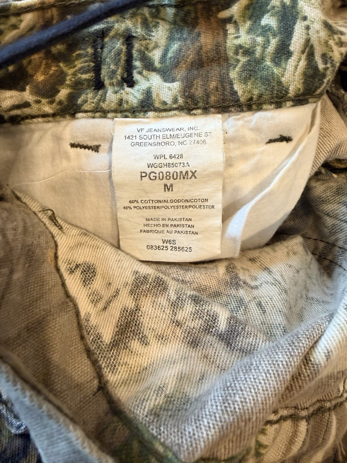 Vintage VF Jeanswear Camo Cargo Pants 32x30 – Woodland Hunting Outdoor Tactical