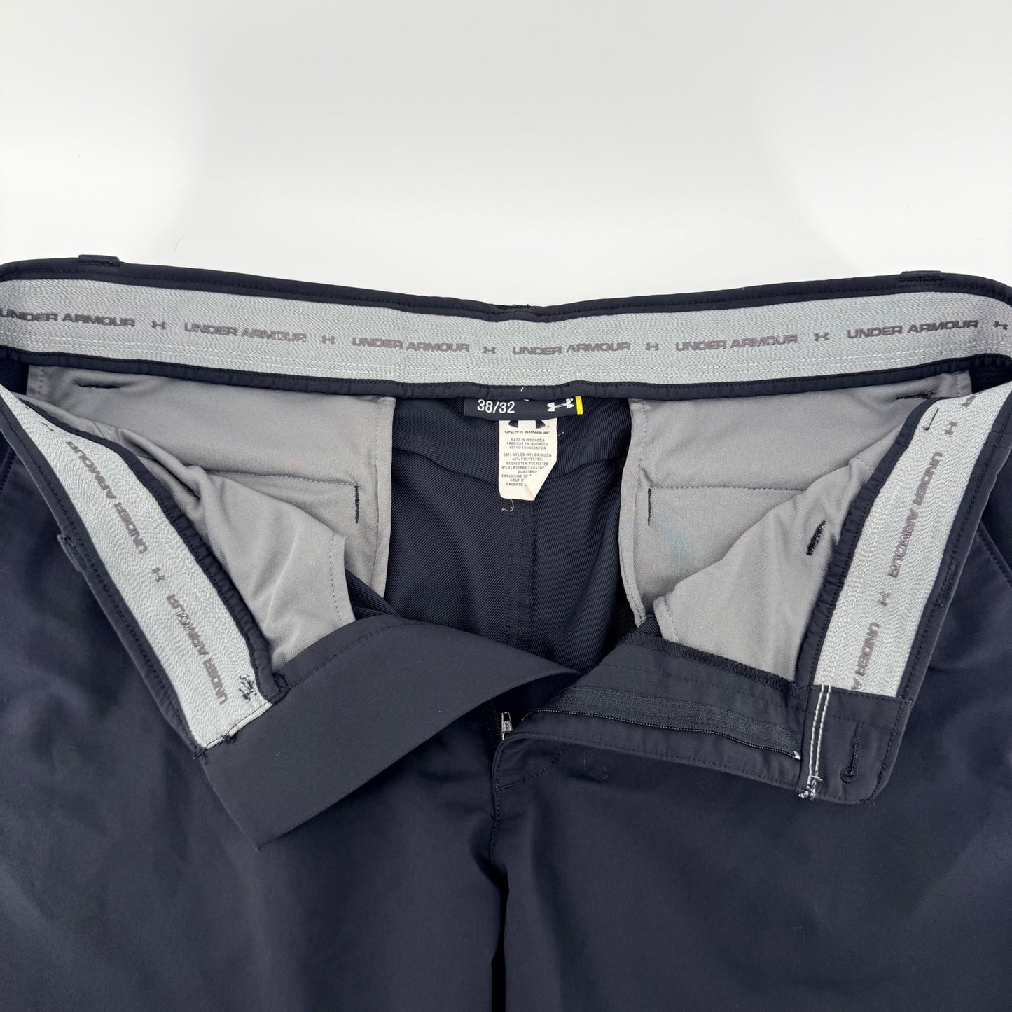Under Armour Match Play Golf Pants Straight Leg Performance Stretch 38x32 Black