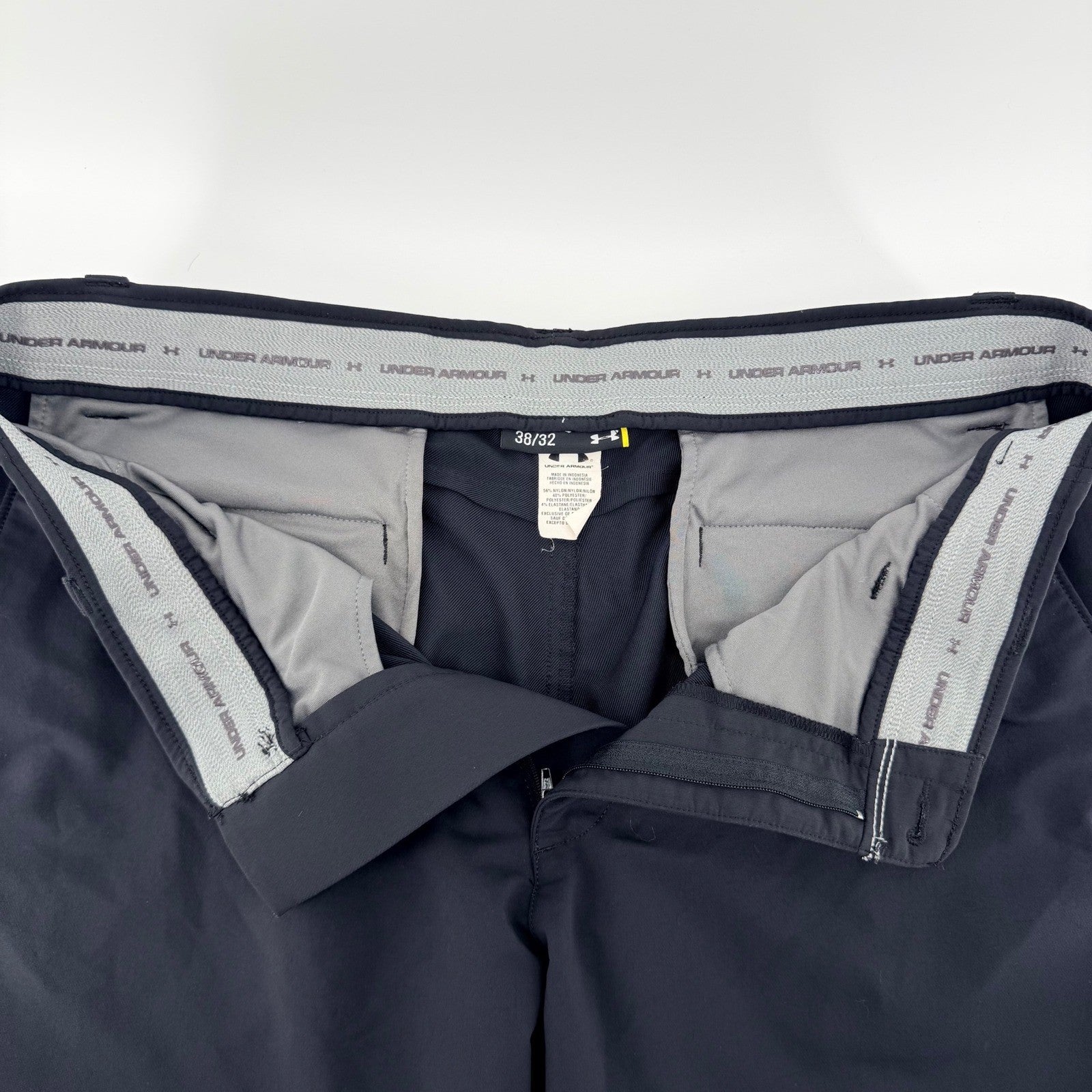 Under Armour Match Play Golf Pants Straight Leg Performance Stretch 38x32 Black