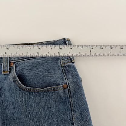 Levi's 501 Original Fit Straight Leg Button Fly Jeans 34x29 Blue Medium Wash