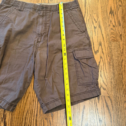 Dockers Mens Cargo Shorts Ripstop Cotton Multi Pocket Size 34 Brown