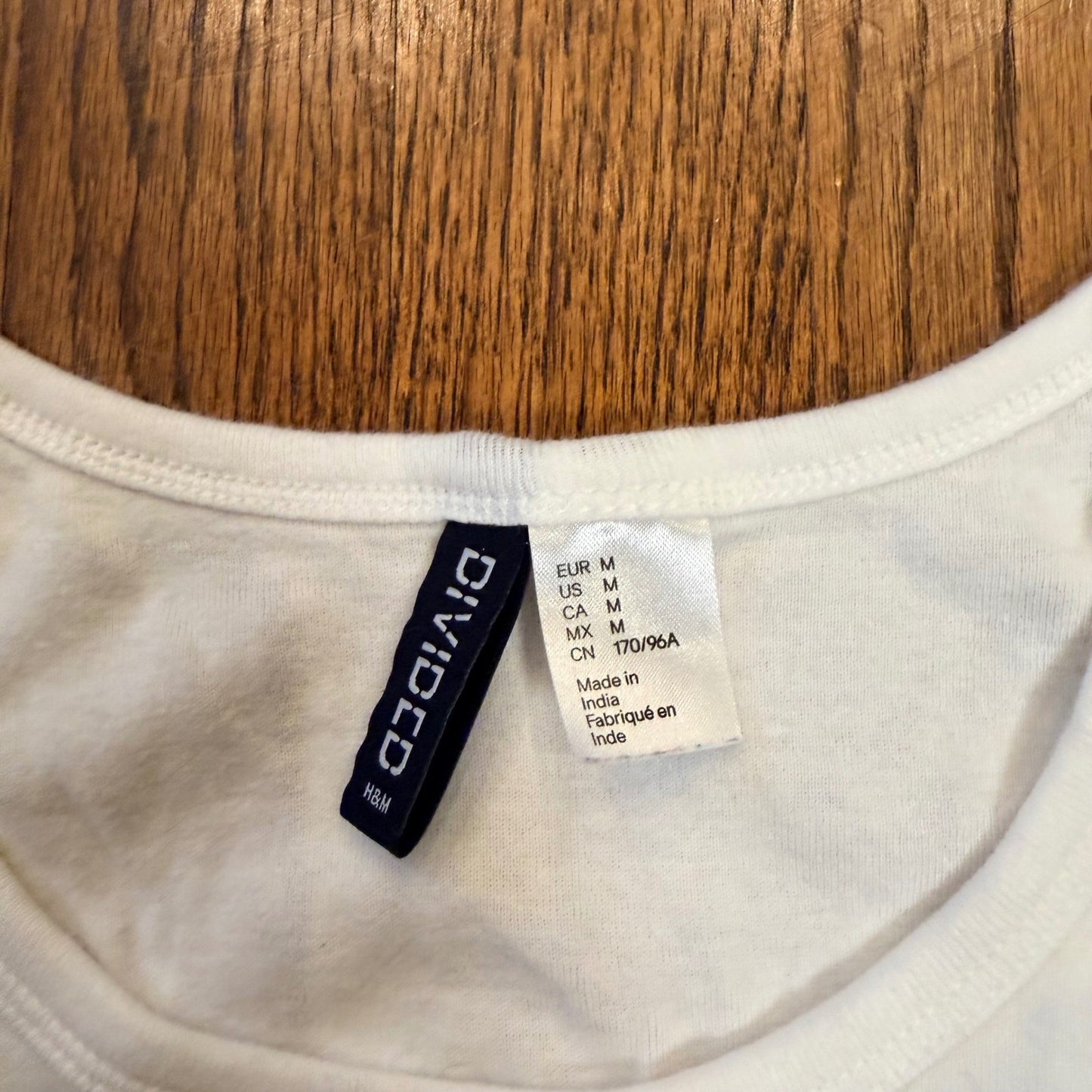 H&M Divided Santa Monica California Graphic Crop Tank Top Medium White
