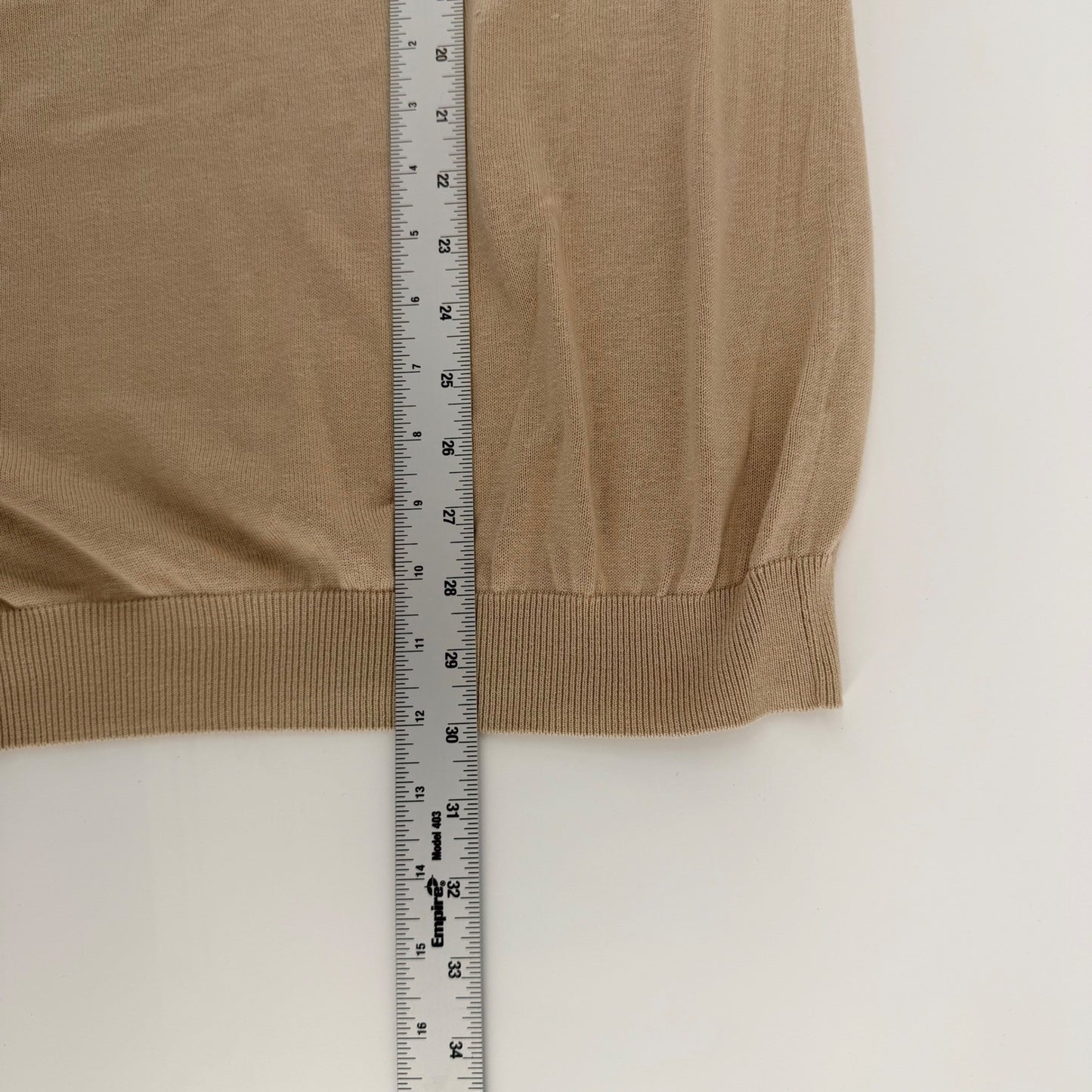 Pronto Uomo Silk Cotton Mock Neck Sweater Tall Knit Tan Beige 2XLT