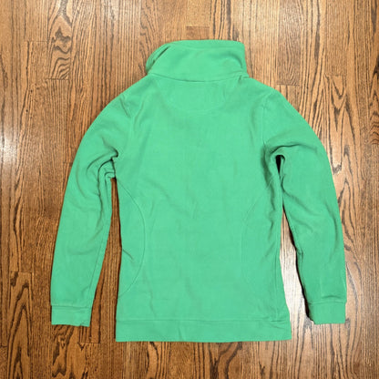 Adidas Jacket Womens Small Green Polar Fleece Full Zip Long Sleeve Running