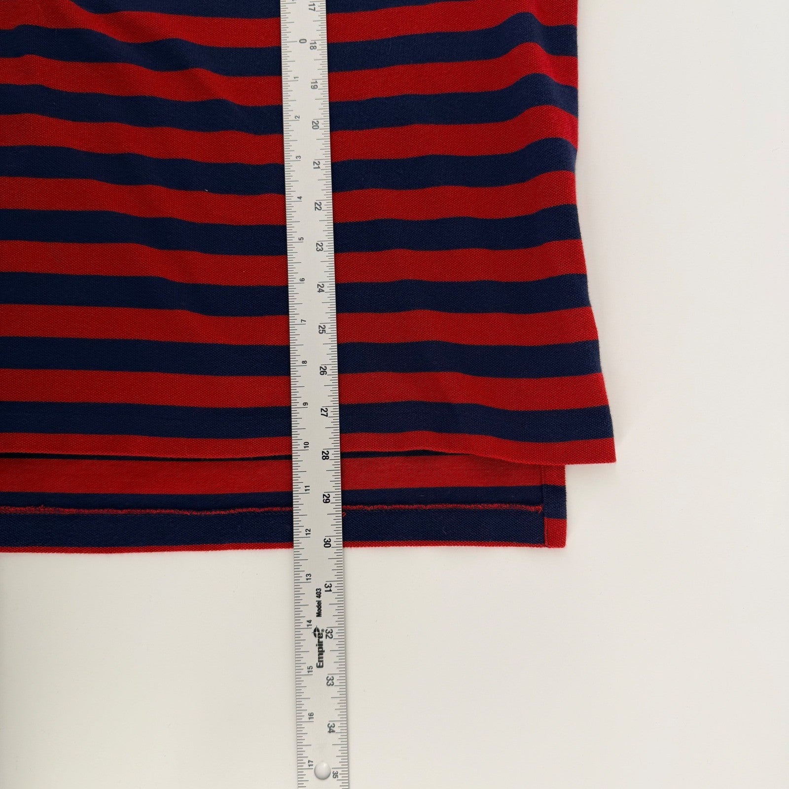Polo Ralph Lauren Striped Polo Shirt Big & Tall 2XL Red Navy Blue Cotton Pique