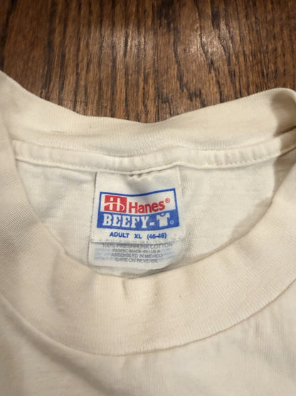 Vintage 90s NēV 1997 Basic T-Shirt Single Stitch White Size XL