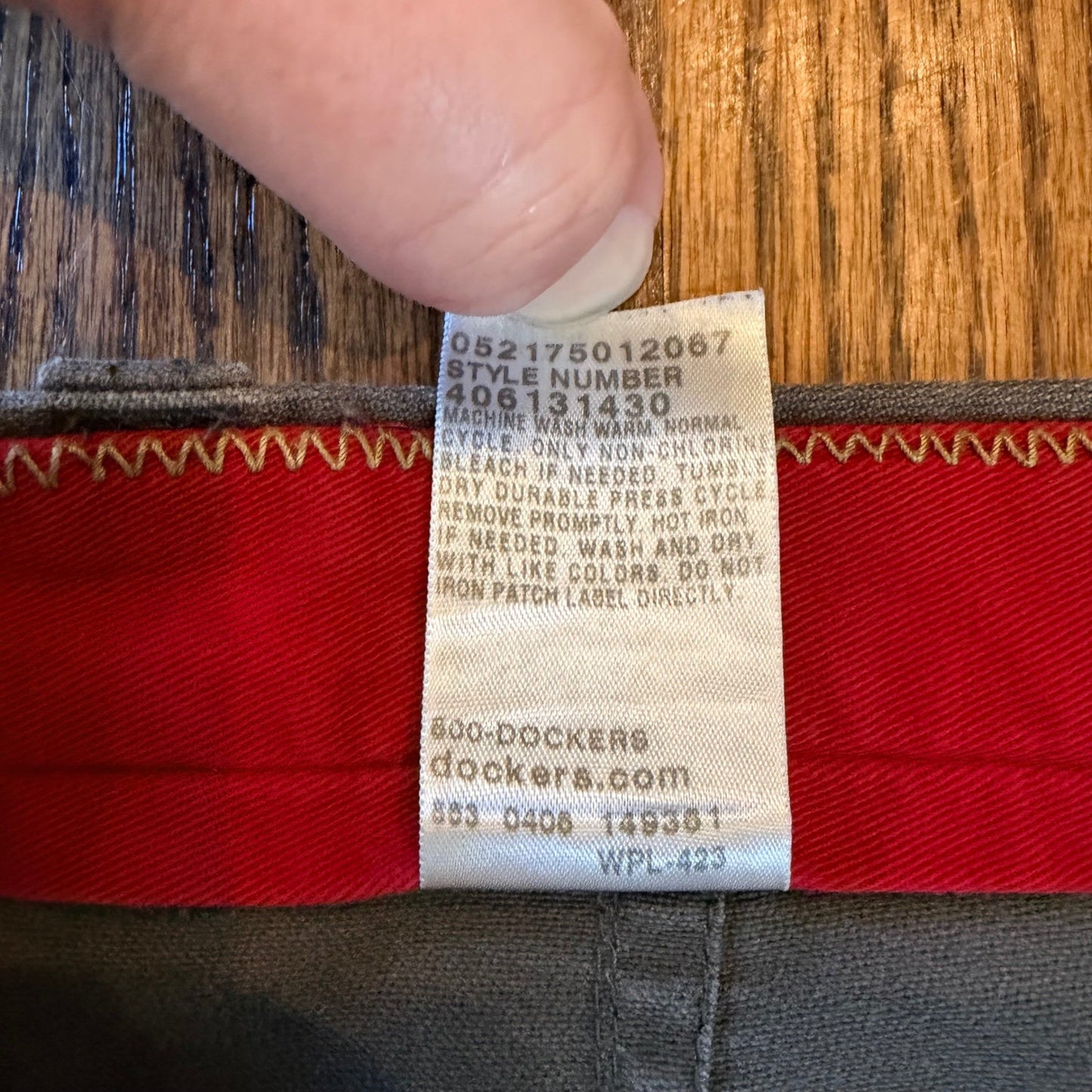 Vintage Dockers Relaxed Fit Chino Pants Side Zipper Pocket 34x30 Green