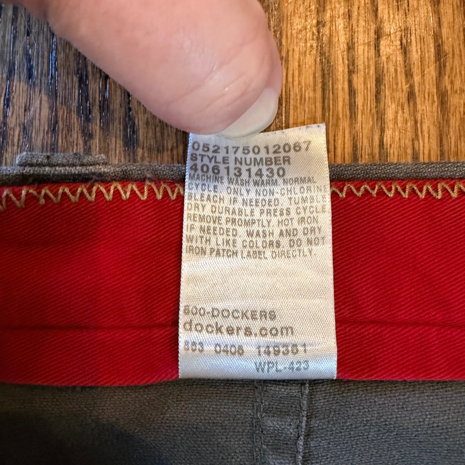 Vintage Dockers Relaxed Fit Chino Pants Side Zipper Pocket 34x30 Green