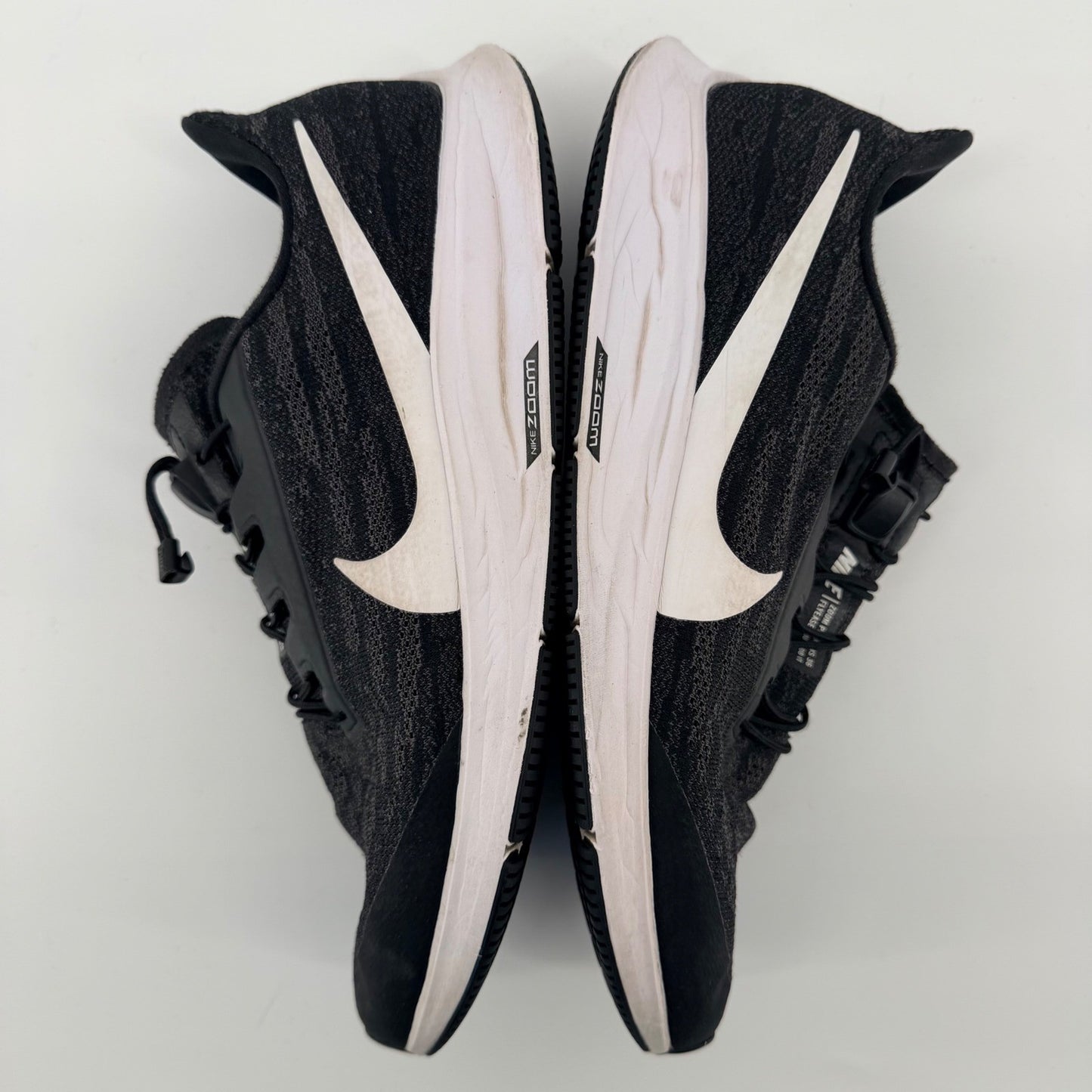 Nike Air Zoom Pegasus 36 FlyEase Running Shoes Black White BV0613-001 Mens 9.5