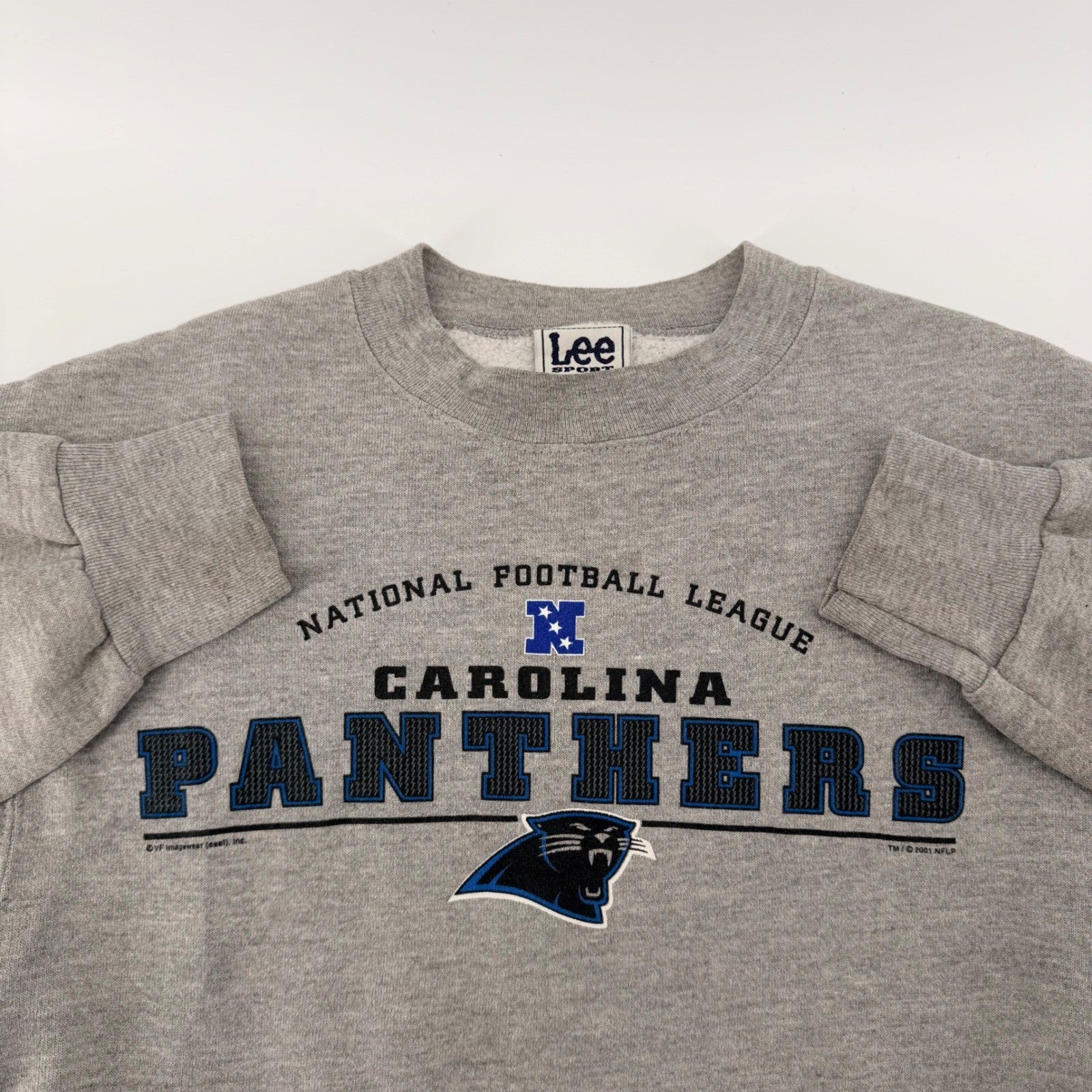 Lee Sport Carolina Panthers NFL Sweatshirt Kids Youth Large L 14-16 Gray 2001