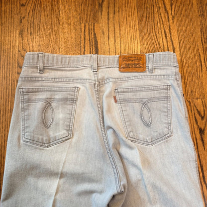 Levi's 977 Vintage 1999 Grey Jeans Straight Leg Pants 36x30 Leather Tab