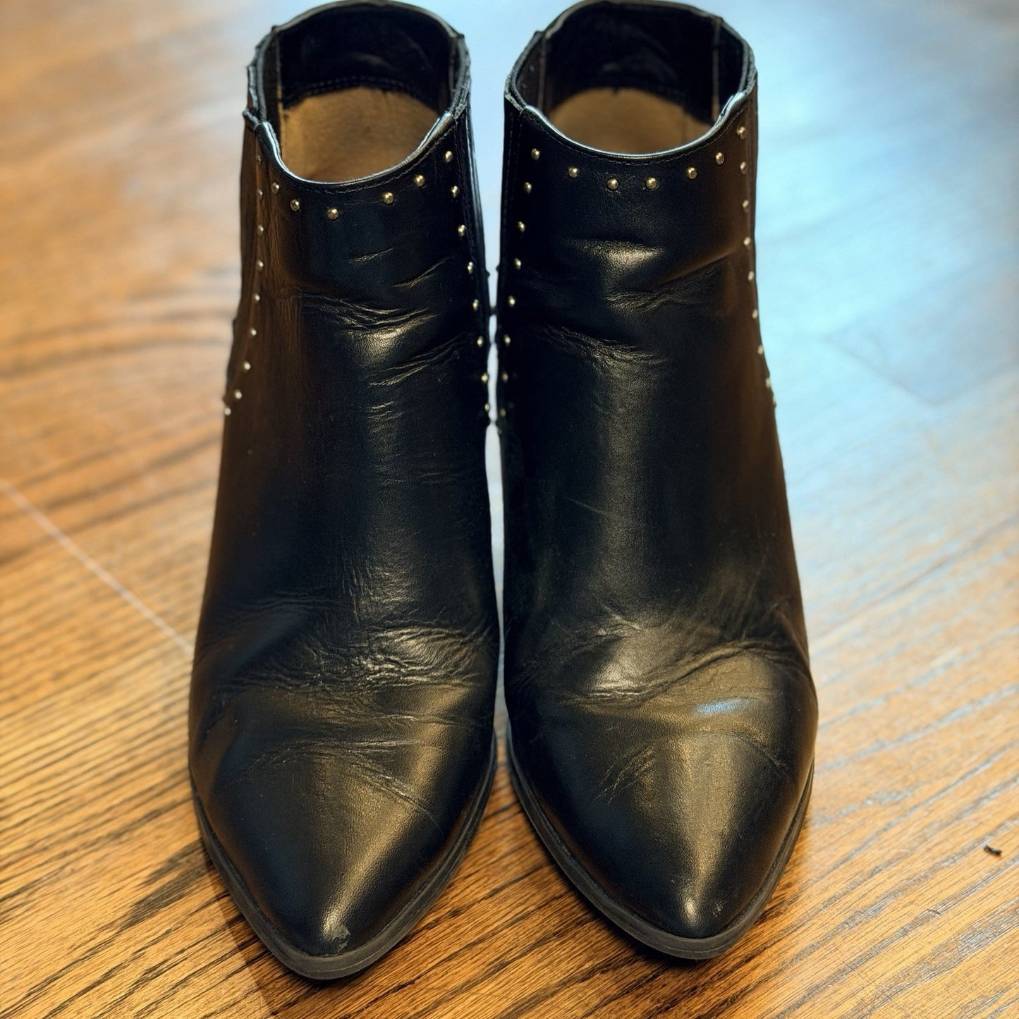 Michael Kors Gemma Leather Ankle Boot Charcoal Size 6