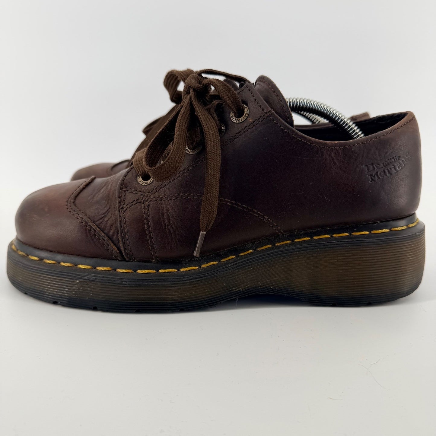 Dr. Martens Vintage Platform Leather Oxford Chunky Grunge Brown Mens 8 Womens 9