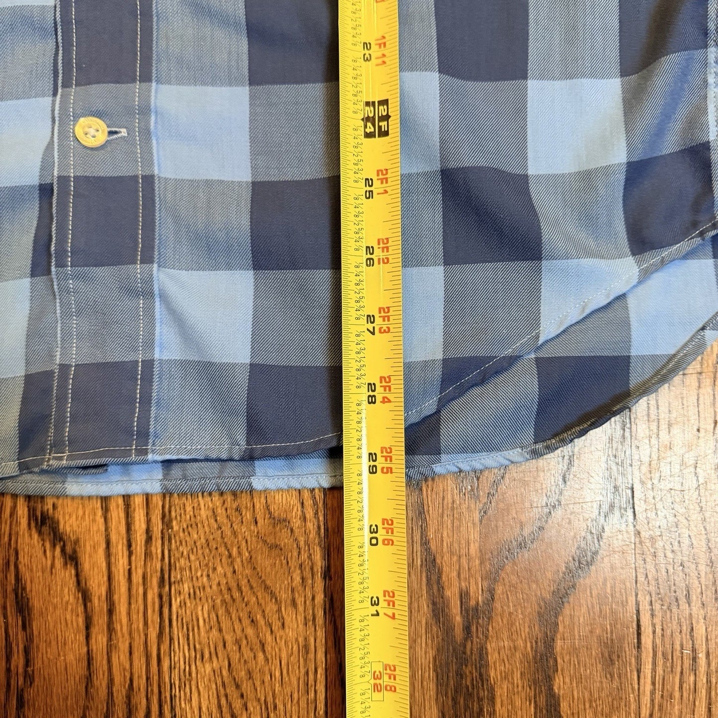 Vineyard Vines Performance Tucker Shirt Blue Buffalo Check Plaid Small 1W1954