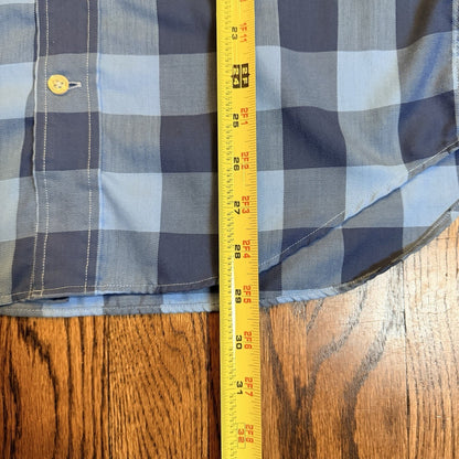 Vineyard Vines Performance Tucker Shirt Blue Buffalo Check Plaid Small 1W1954