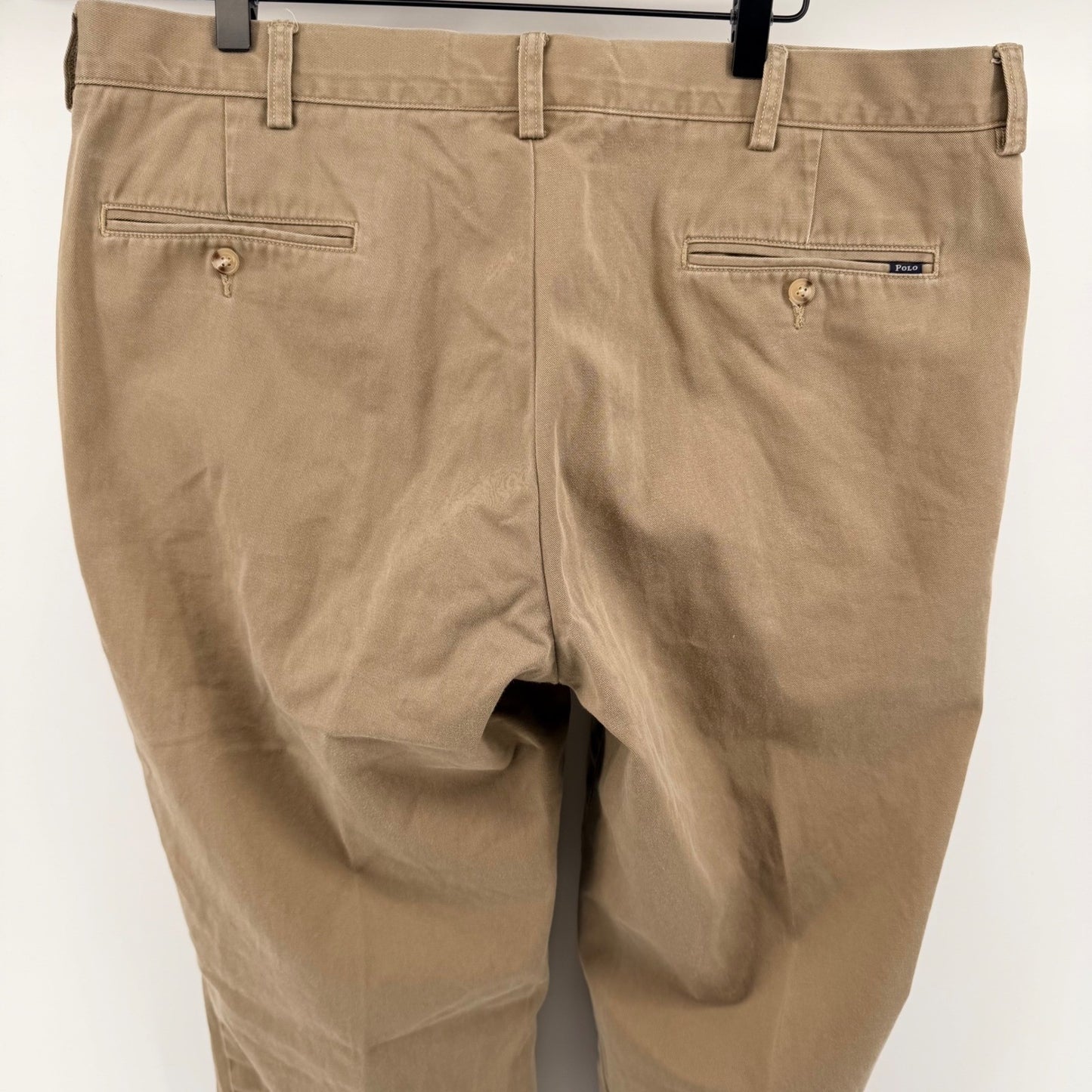 Polo Ralph Lauren Classic Fit Chino Pants Khaki Tan Cotton Twill 37x30 Mens