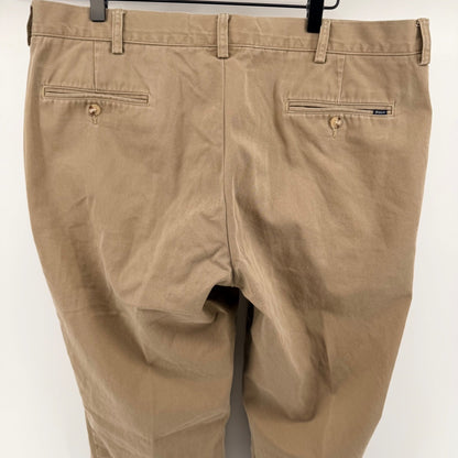 Polo Ralph Lauren Classic Fit Chino Pants Khaki Tan Cotton Twill 37x30 Mens