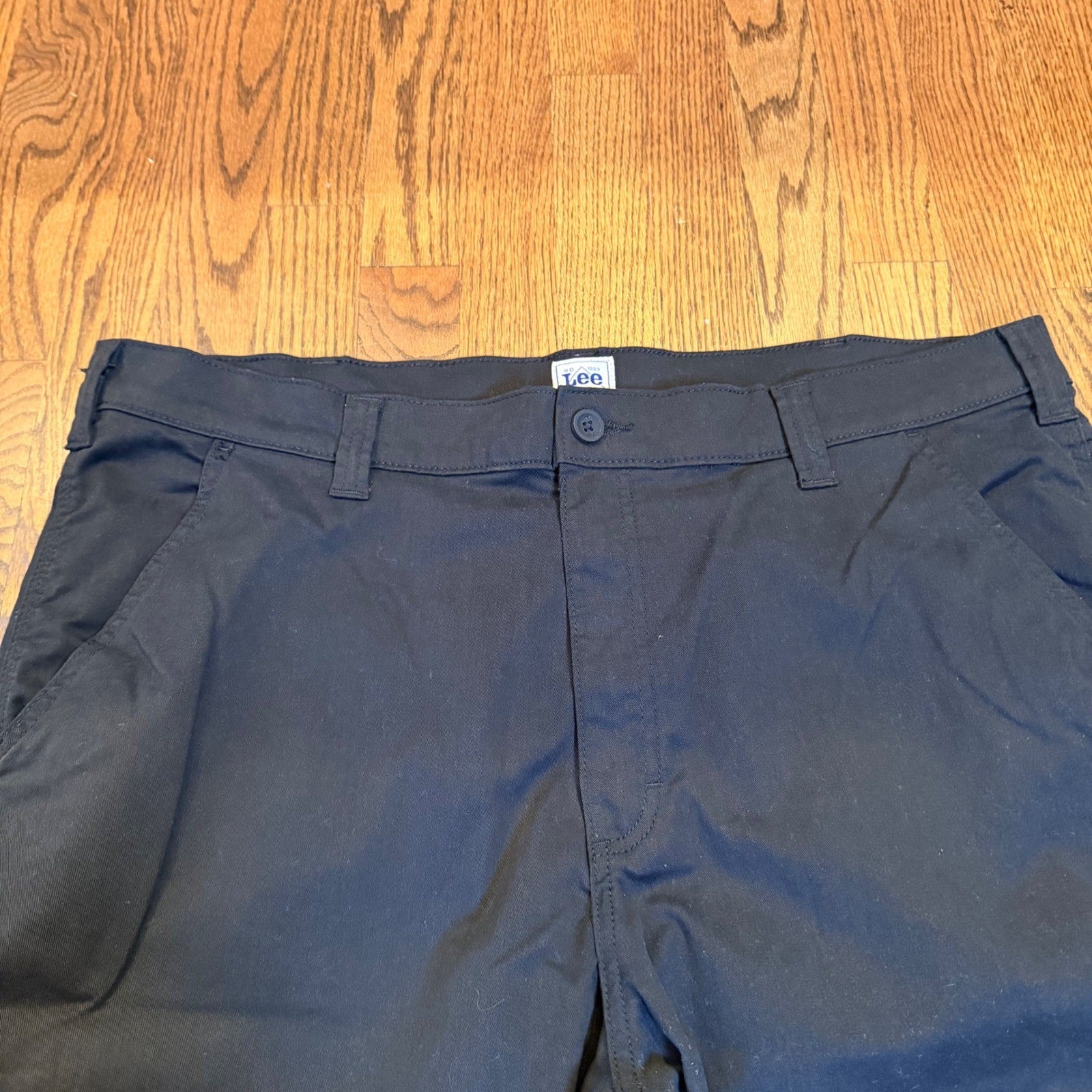 Lee Workwear Carpenter Pants Utility Pockets 42x32 Black Baggy Workwear