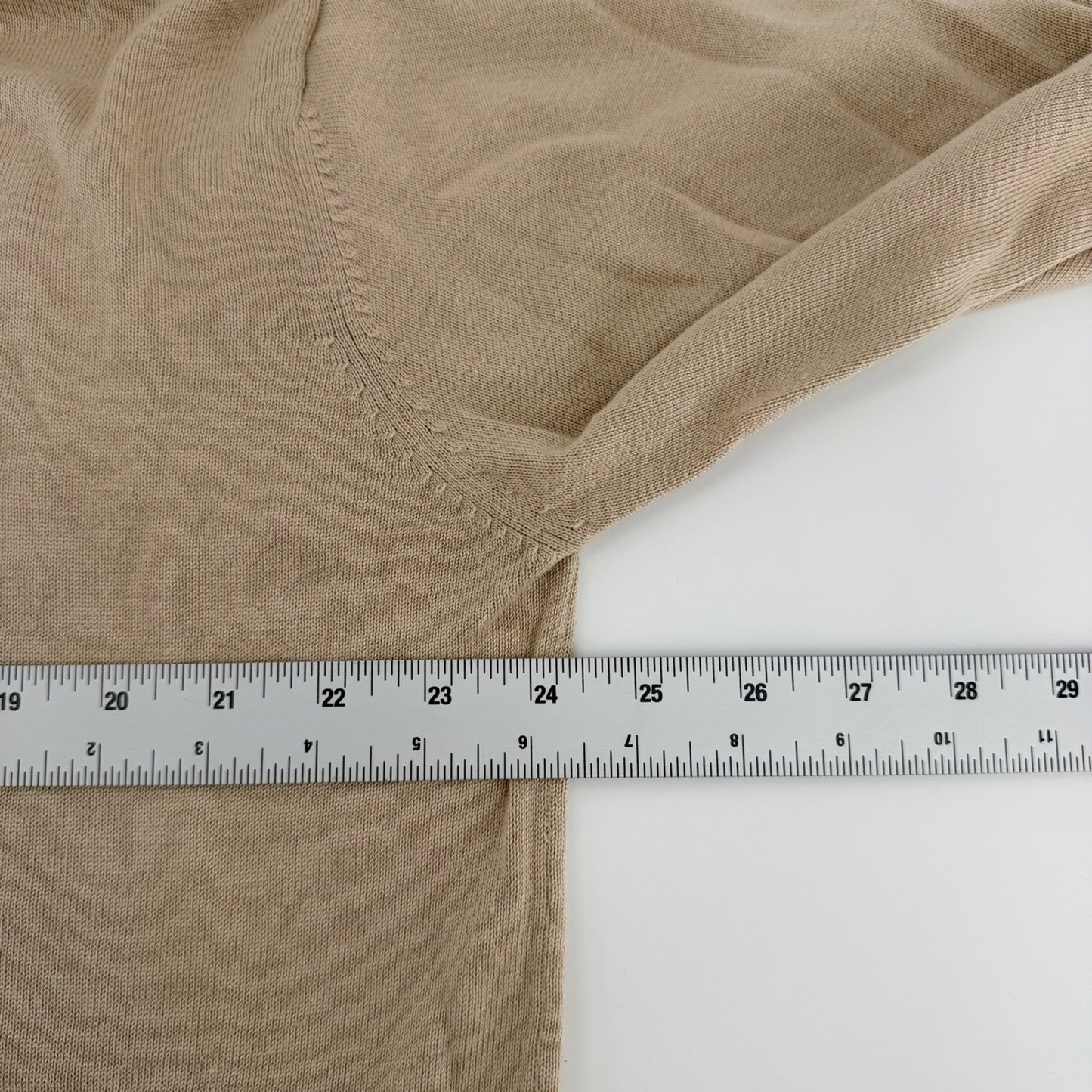 Pronto Uomo Silk Cotton Mock Neck Sweater Tall Knit Tan Beige 2XLT