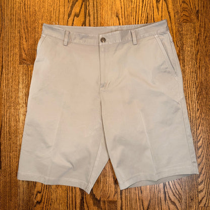 Adidas ClimaCool Golf Shorts Performance Khaki Tan 34 Mens Lightweight Preppy