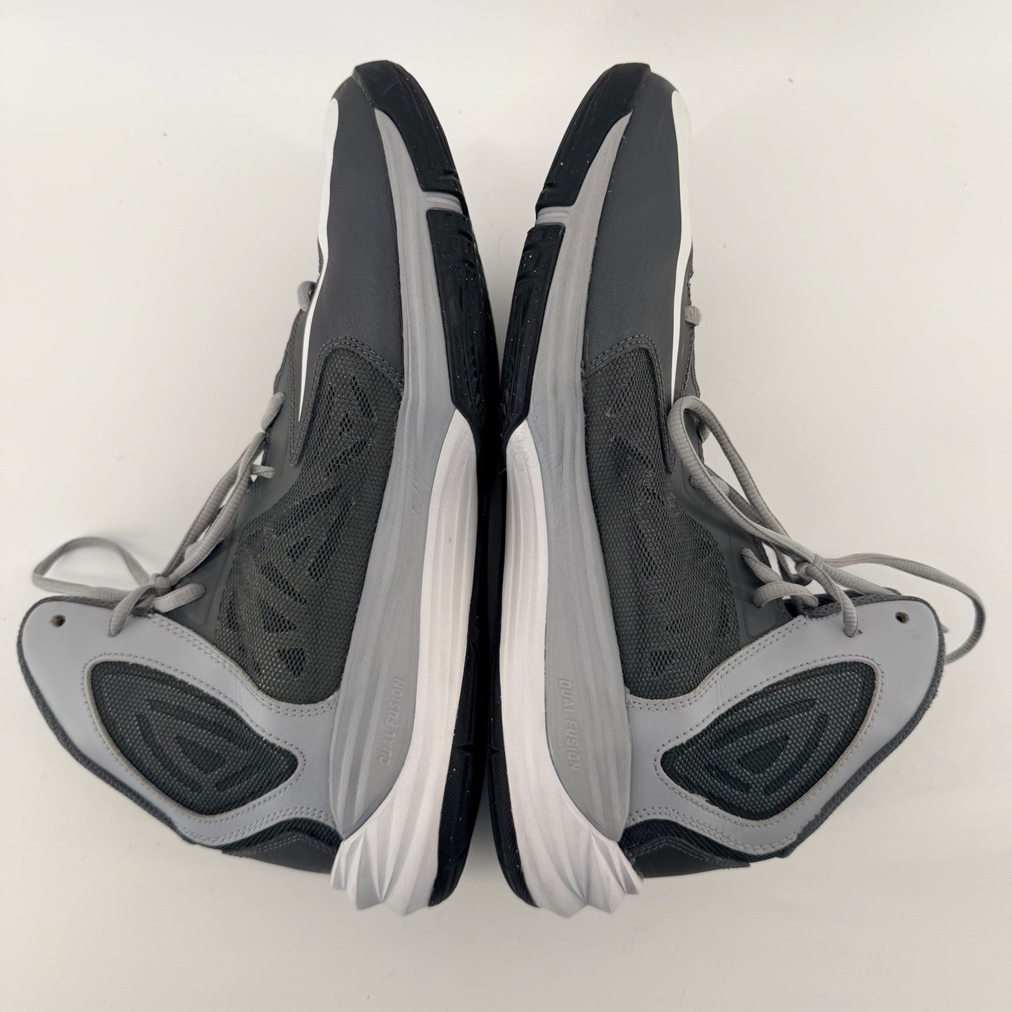 Nike Prime Hype DF Basketball Shoes High Top Athletic Sneakers 12 Grey White