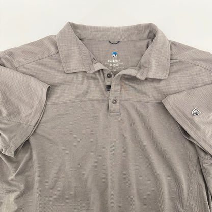 Kuhl Response Polo Shirt Mens XL Gray Short Sleeve Performance Hiking Outdoor