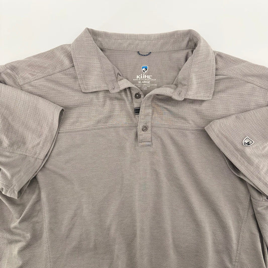 Kuhl Response Polo Shirt Mens XL Gray Short Sleeve Performance Hiking Outdoor