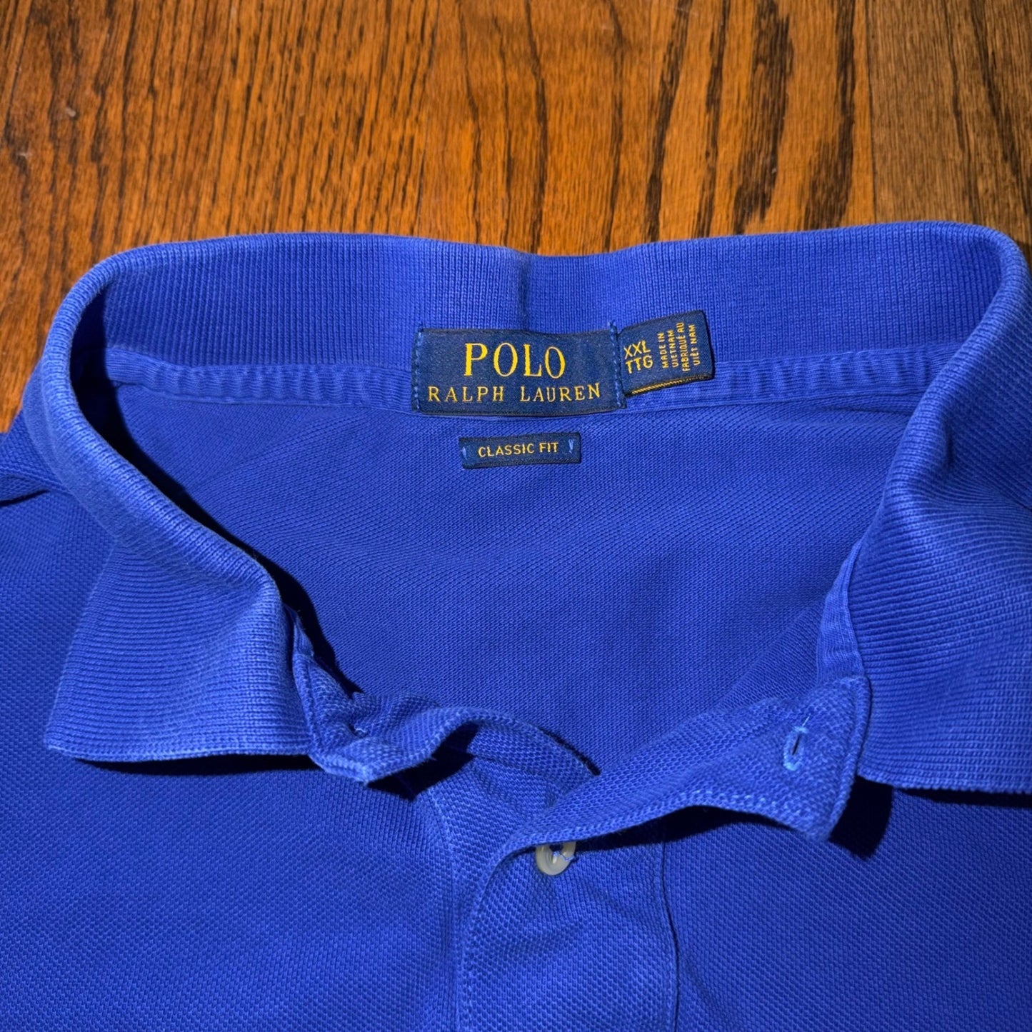 Polo Ralph Lauren Classic Fit Polo Shirt XXL Royal Blue Cotton Pique