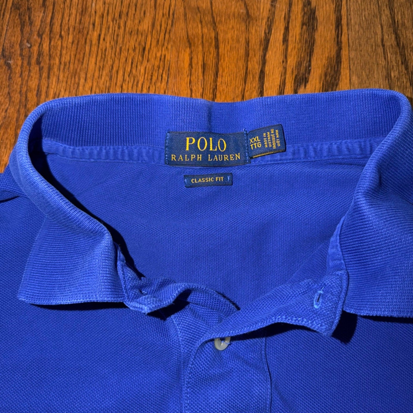 Polo Ralph Lauren Classic Fit Polo Shirt XXL Royal Blue Cotton Pique