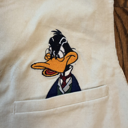 Unisex Bugs Bunny Daffy Duck Vintage Vest Embroidered 1993 Looney Tunes XL