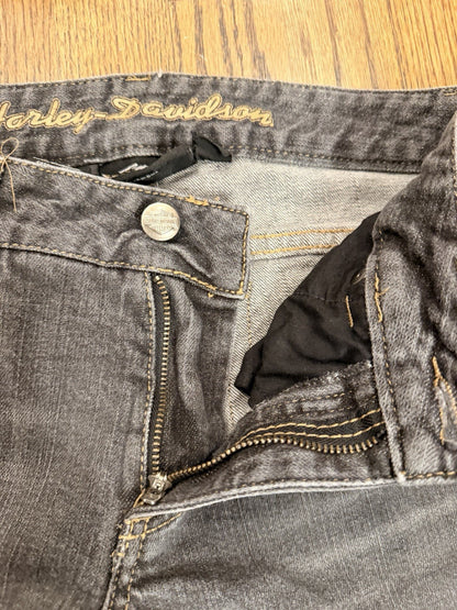 Harley-Davidson Women's Jeans Black Size 4 Long Stretch Bootcut