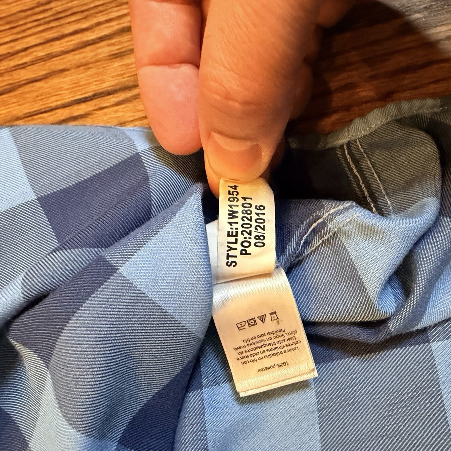 Vineyard Vines Performance Tucker Shirt Blue Buffalo Check Plaid Small 1W1954