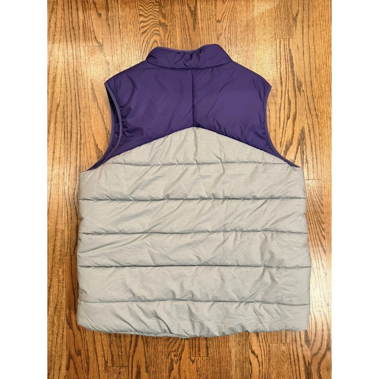 Nike Washington Huskies NCAA Puffer Vest Insulated Full Zip XL Grey Purple